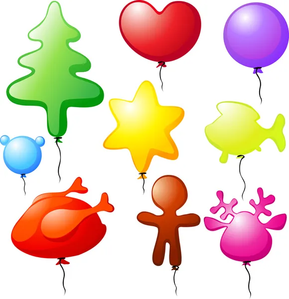 Balões de Natal - bolha de discurso — Vetor de Stock