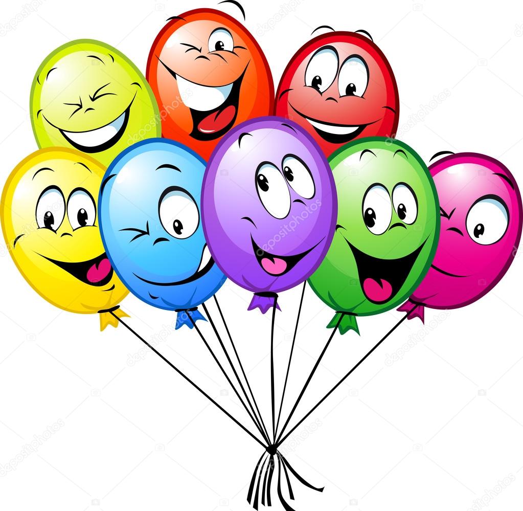 Group of funny colorful balloons Stock Vector Image by ©hanaschwarz  #15677255