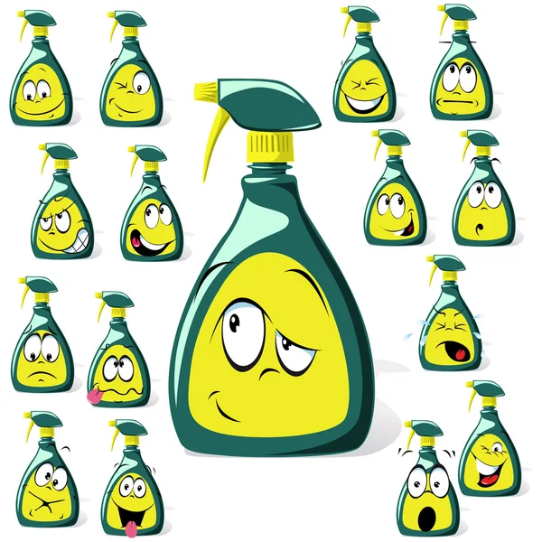 Spray botella de dibujos animados — Vector de stock