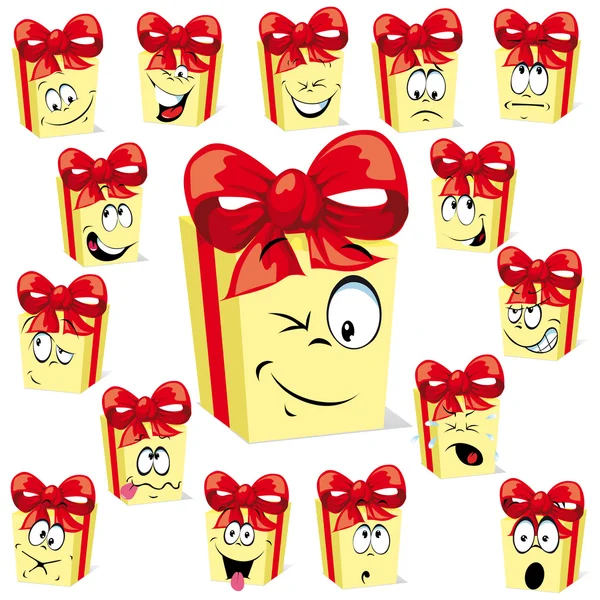 Cadeau cartoon — Stockvector