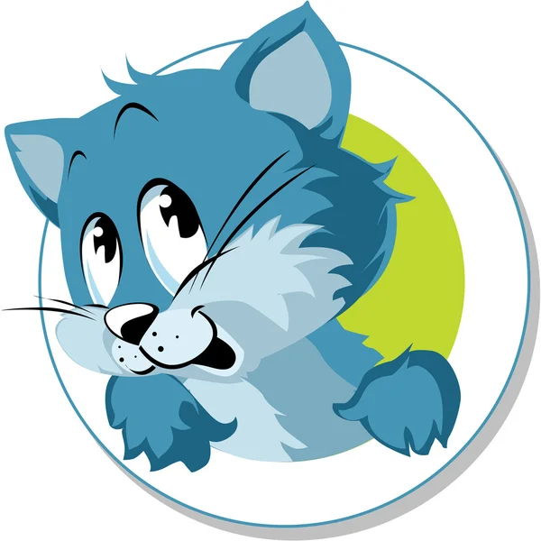 Blue cat — Stockvector