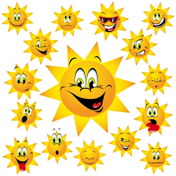 Feliz sol. — Vector de stock