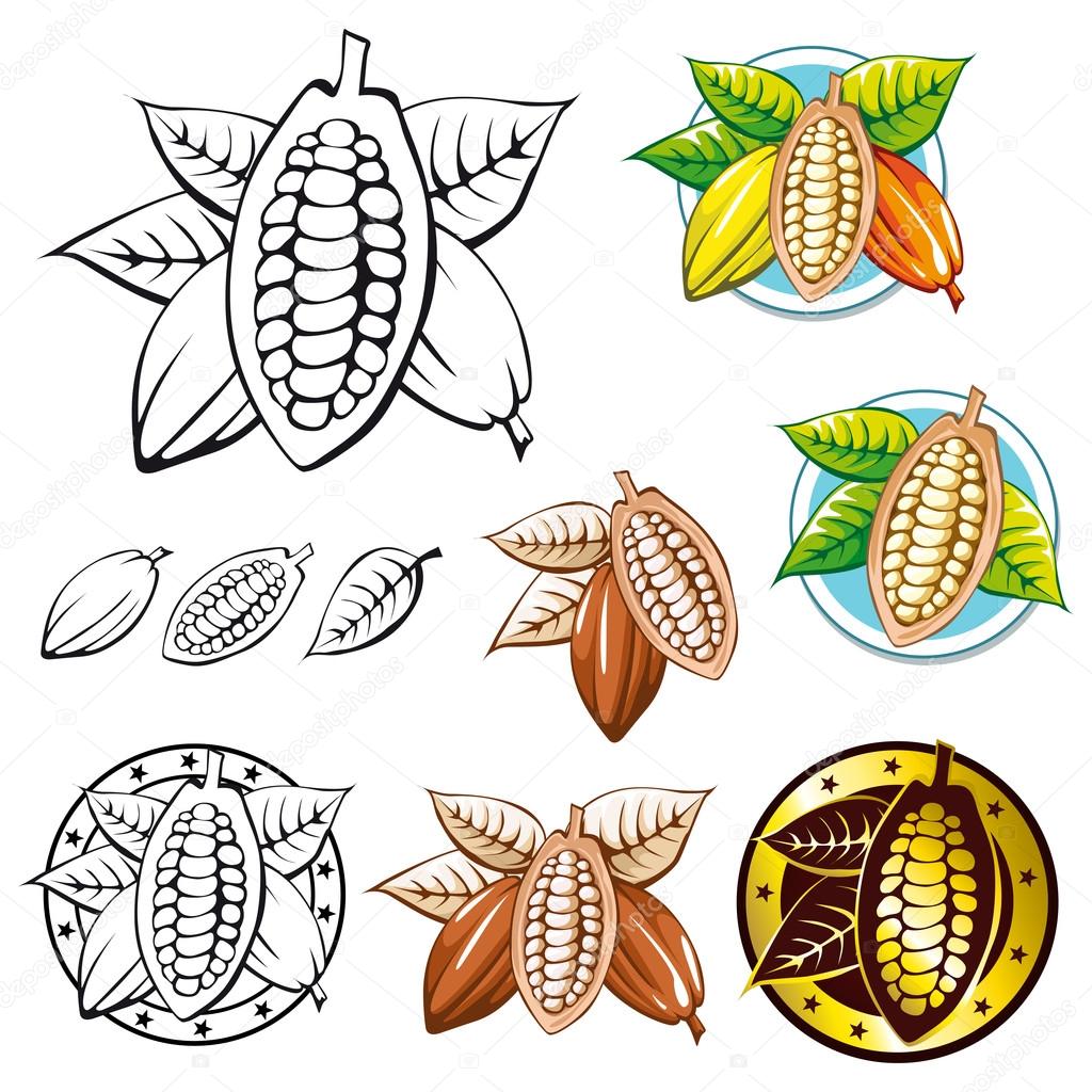 Cocoa bean symbols