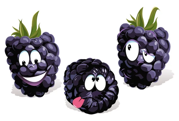 Blackberry-Cartoon — Stockvektor