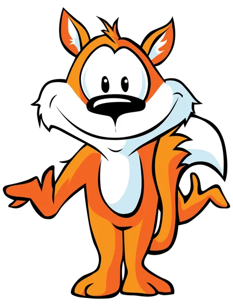 孤立的狐狸卡通 — 图库矢量图片