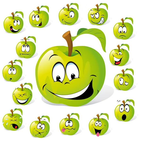 Green apple — Stock Vector