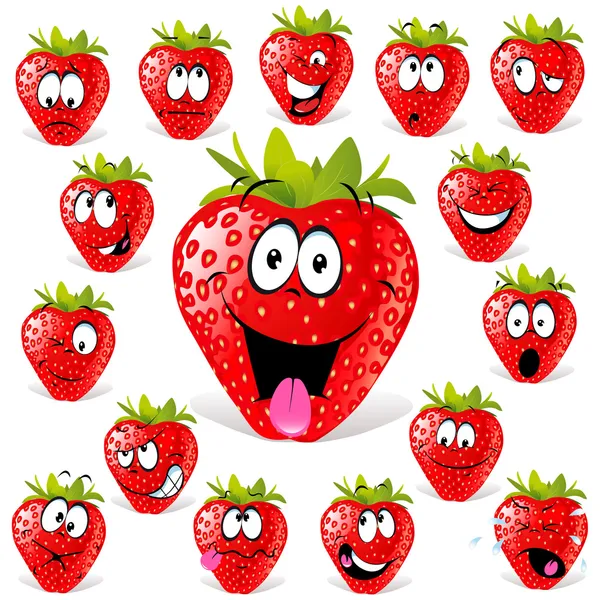 Strawberry cartoon — Stock vektor