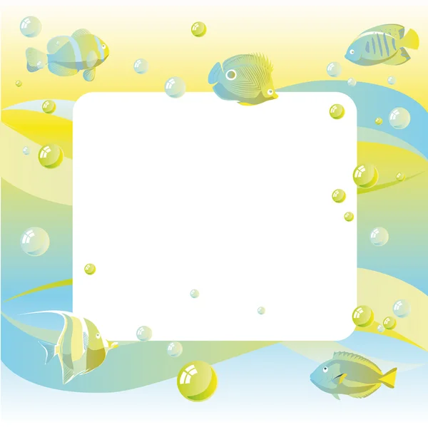 Abstract water frame — Stock Vector