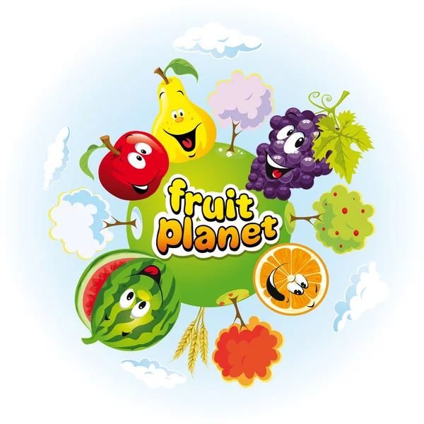 Φρούτα πλανήτη — Διανυσματικό Αρχείο