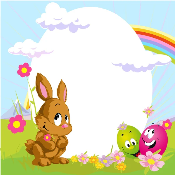 Easter frame — Stock Vector