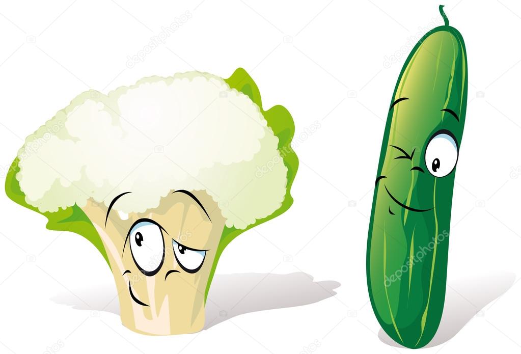 Cucumber and cauliflower