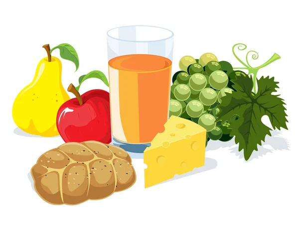 Healthy brunch — Stock Vector