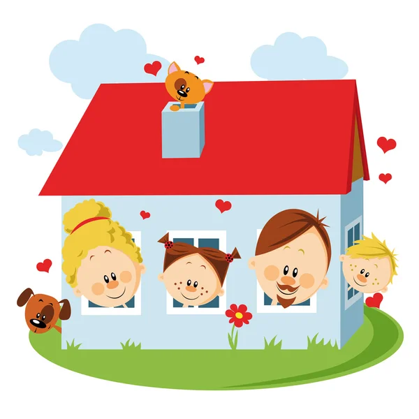 Family house — Stock Vector