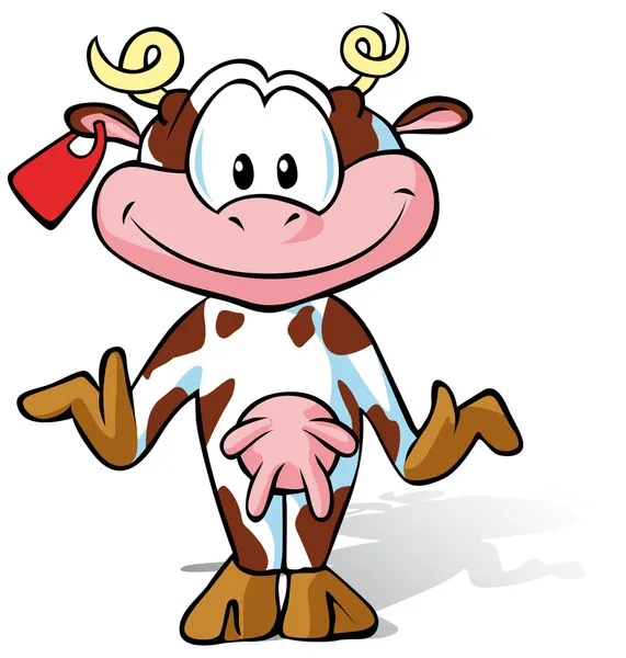 Mignon dessin animé vache — Image vectorielle