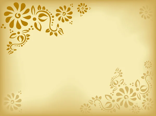 ビンテージ花の背景 - 古い紙 — ストックベクタ