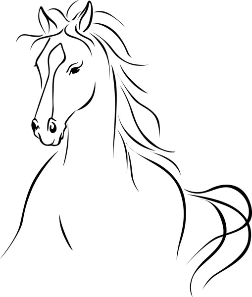 Ilustración de caballos — Vector de stock