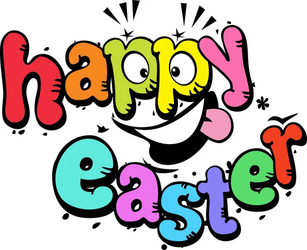 Happy easter text — Stock Vector