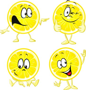 lemon cartoon - funny illustration isolated on white background clipart