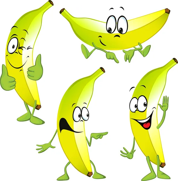 Banan kreskówka — Wektor stockowy