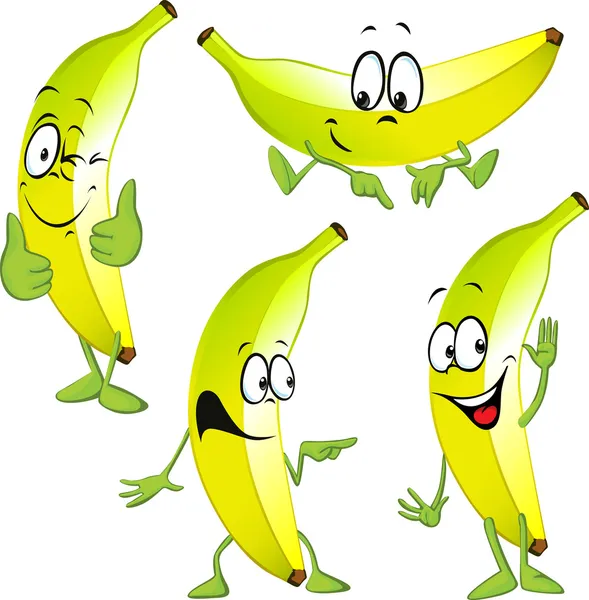 Desenhos animados de banana — Vetor de Stock