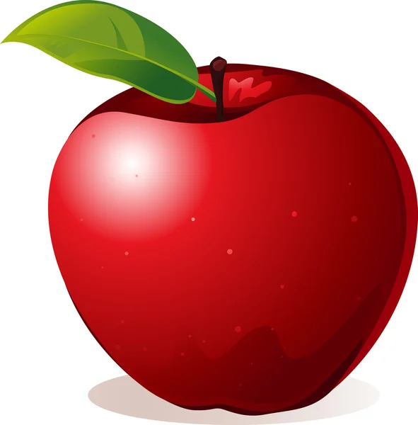 Manzana roja - ilustración vectorial — Vector de stock