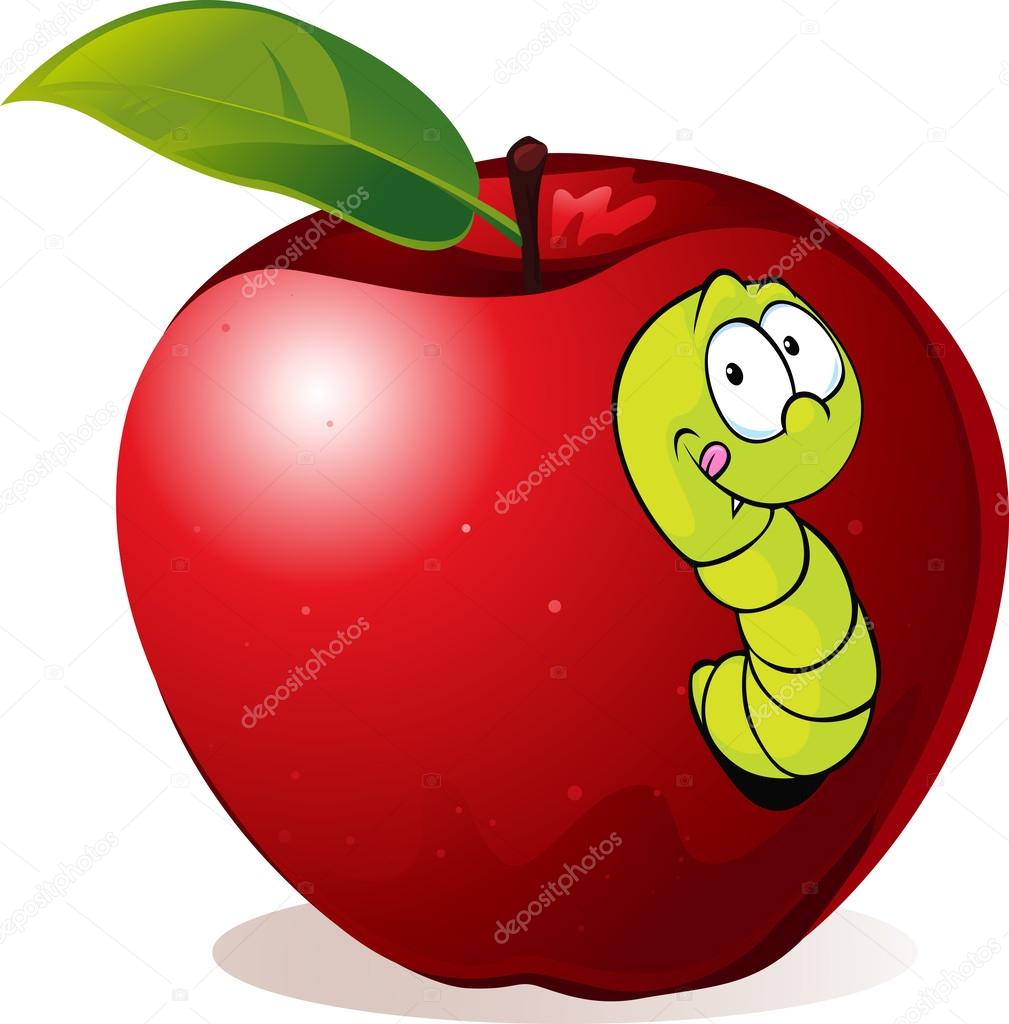 Manzana roja divertido imágenes de stock de arte vectorial | Depositphotos