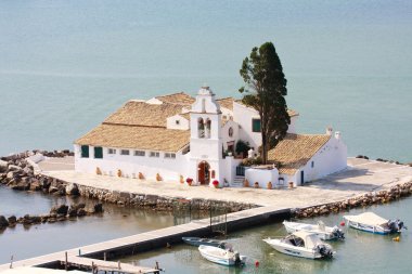 Mouse Adası, pondikonisi Manastırı, corfu, Yunanistan