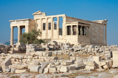 erechtheion Tapınağı panorama, Akropol, Atina, Yunanistan