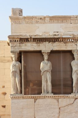 erechtheion Tapınağı closeup, Akropol, Atina, Yunanistan