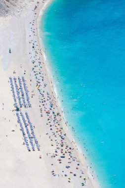 Myrtos Beach aerial view clipart