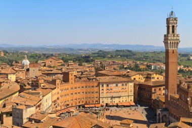 Palazzo Pubblico ile Piazza del Campo, Siena, İtalya