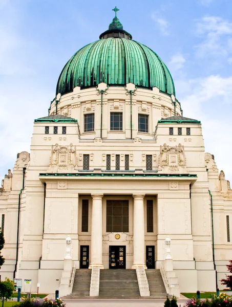 Famoso Otto Wagner Art Nouveau / Jugendstilkirche na Viena — Fotografia de Stock