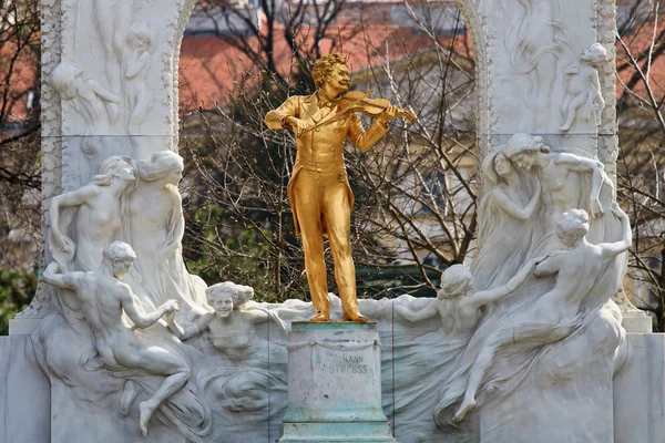 Johann Strauss Status, Vienna Stadtpark, Austria — Stock Photo, Image
