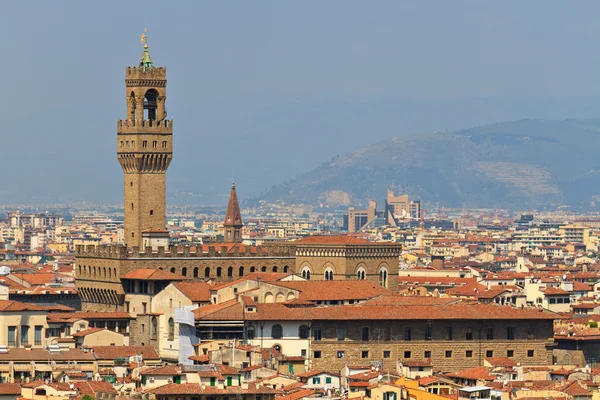 Palazzo vecchio kule campanile, Floransa, Toskana, İtalya — Stok fotoğraf