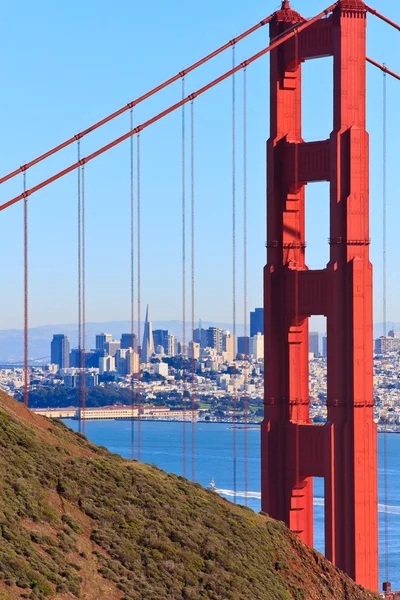 Προβολή γέφυρα Golden gate στο Σαν Φρανσίσκο, Καλιφόρνια — Φωτογραφία Αρχείου