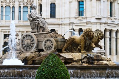Plaza de cibeles çeşme, madrid, İspanya