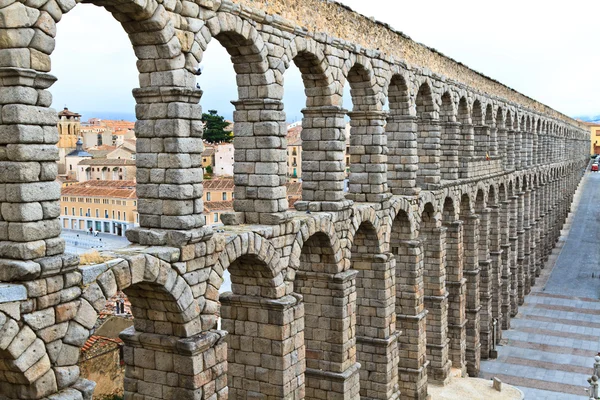 Roman aqueduct in Segovia (Spain) — Stock Photo, Image