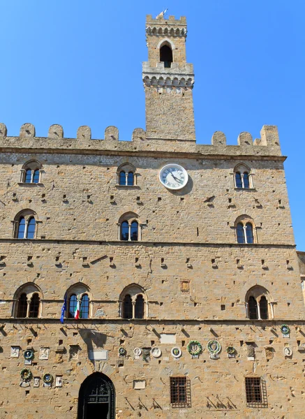 Volterra, Τοσκάνη - αρχαία Δημαρχείο — Φωτογραφία Αρχείου