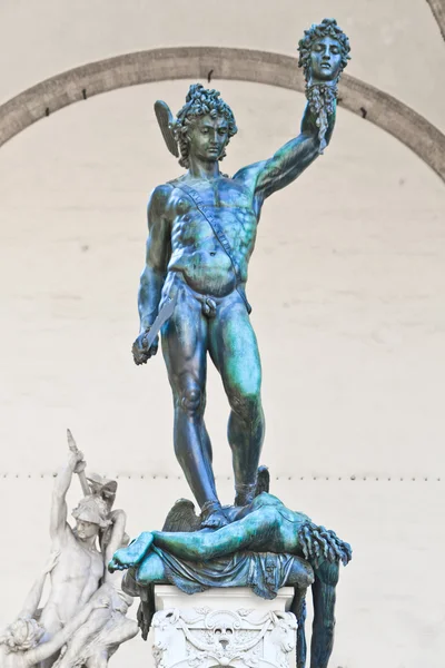 Perseu com a cabeça de Medusa, Florença — Fotografia de Stock