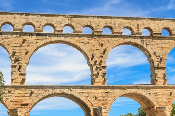 Pont du gard, nimes, Prowansja, Francja — Zdjęcie stockowe