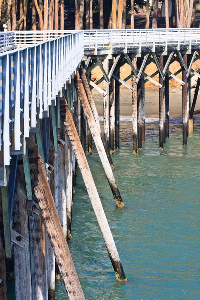 Detail view of beautiful old wooden pier — Stock Photo, Image