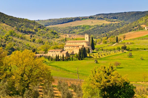 Sant antimo abbey, Toscana — Stockfoto