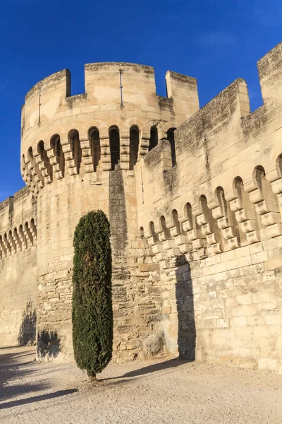De middeleeuwse stadsmuur Avignon — Stockfoto
