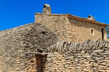 gordes, Güney Frangı yakınındaki village des bories taş kulübeleri