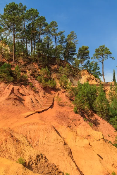 Red Cliffs in Roussillon (Les Ocres), Provence, France — Stock Photo, Image