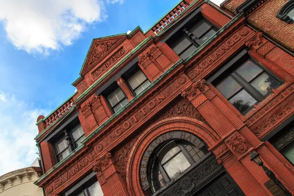 Oude, savannah katoen-uitwisseling gebouw, de staat georgia — Stockfoto