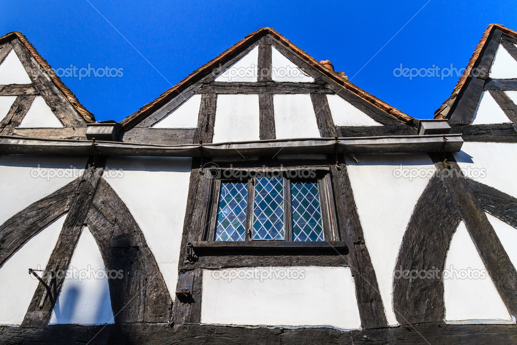 Timber framed house facade