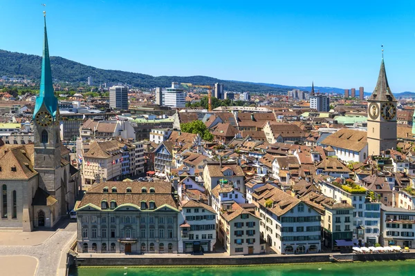 Paisaje urbano de Zurich (vista aérea) ) — Foto de Stock