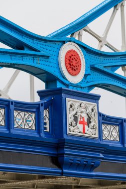 Tower bridge ayrıntılarını Demir Haç kirişler, Londra, İngiltere