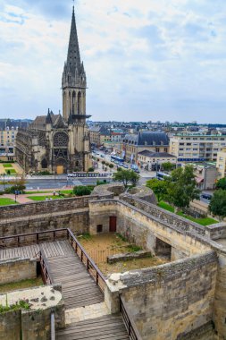 Caen, kale ve l'eglise saint-pierre, normandy, Fransa